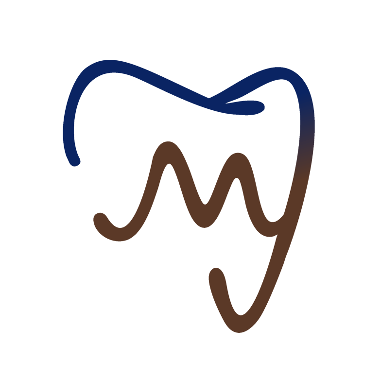 Logo of MY Family Dentistry featuring a stylized tooth design with the letters "MY" integrated into the illustration, representing dental care services.
